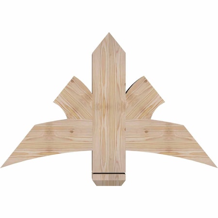 Ekena Millwork Davenport Smooth Timber Gable Bracket, Douglas Fir, 36"W x 23"H x 5 1/2"D x 5 1/2"F, 15/12 Pitch GBW036X23X0606DAV00SDF